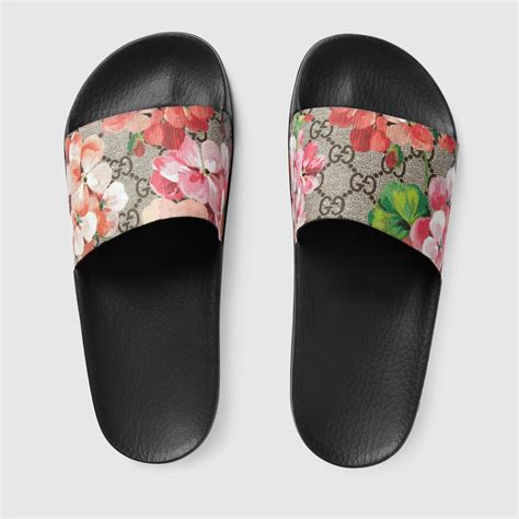 flower gucci slide|gucci slides with butterfly.